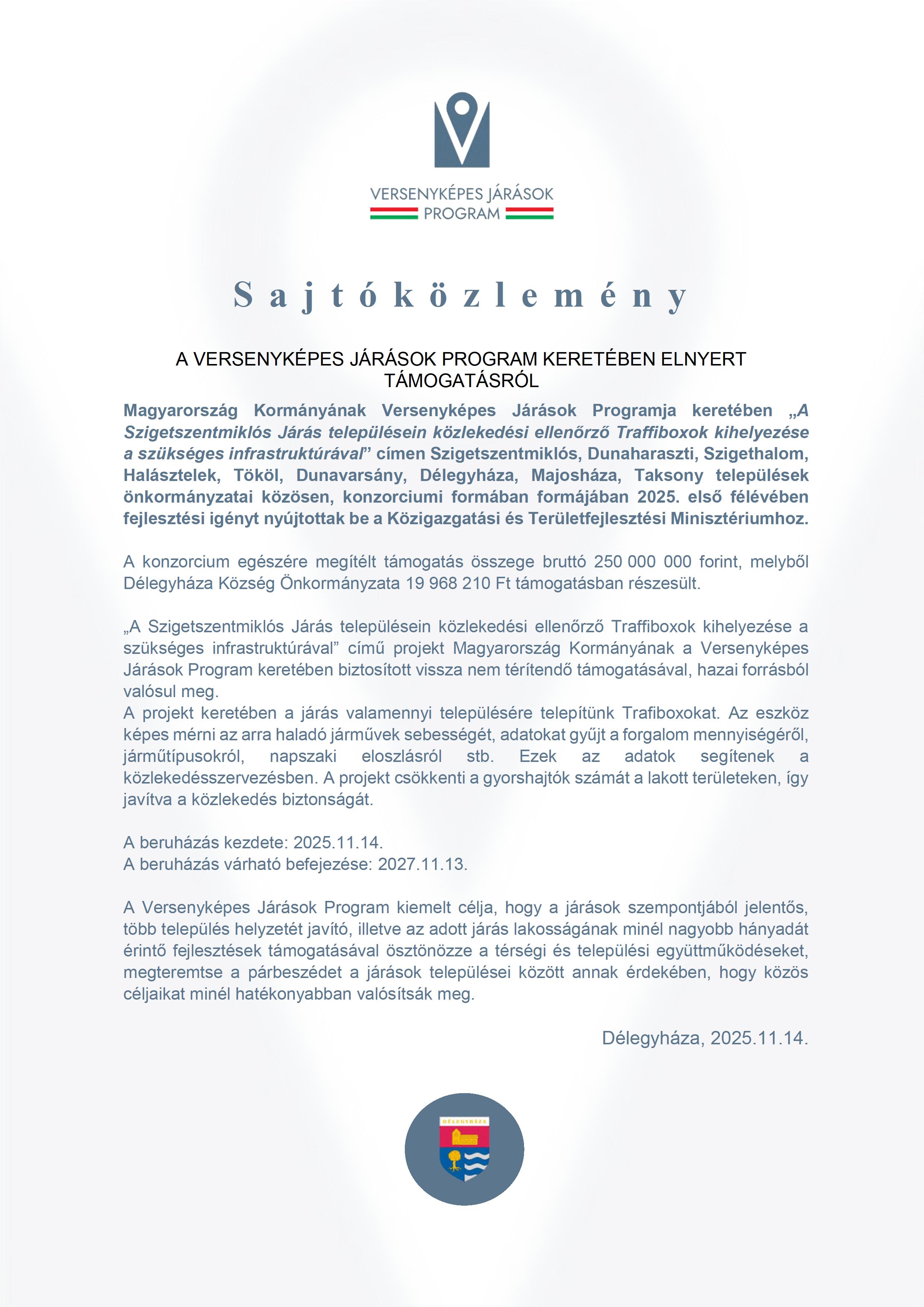 VJP közlemény sablon FINAL Délegyháza